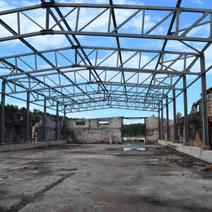 Закончен монтаж металлоконструкций склада