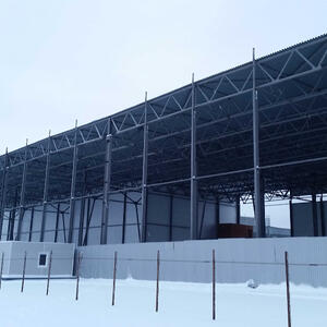 Завершен монтаж металлоконструкций складского комплекса