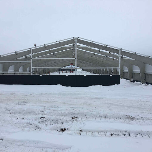 Завершен монтаж металлоконструкций «Свиноводческого комплекса»