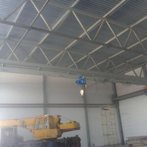 Закончены работы по монтажу кран-балки