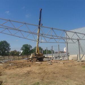 Монтаж металлоконструкций складского здания